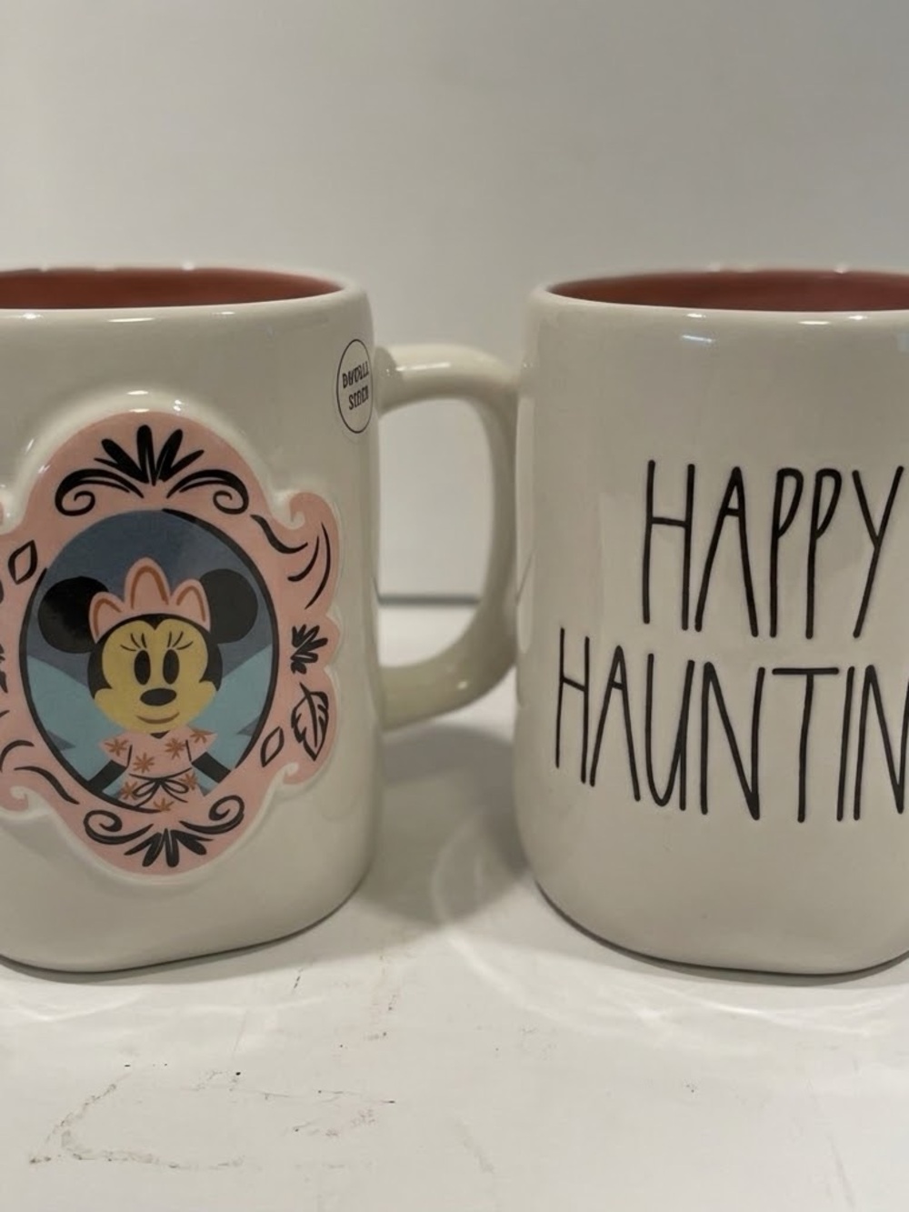 Rae Dunn Disney Minnie Mouse Halloween Mug "HAPPY HAUNTING"